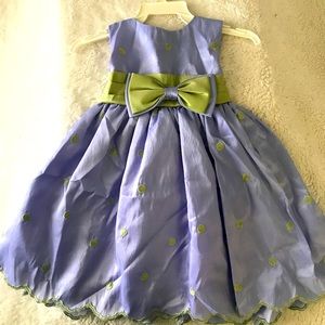 12-18mo Lilac & Green Princess  EASTER Dress NWT